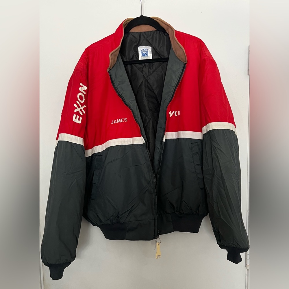 Vintage Exxon Work Jacket Made In USA Size Adult L